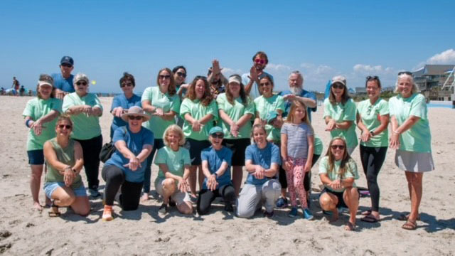 ABSTP volunteers on the beach.