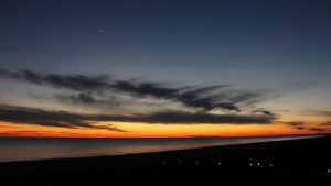 Crescent Moon over Atlantic Beach